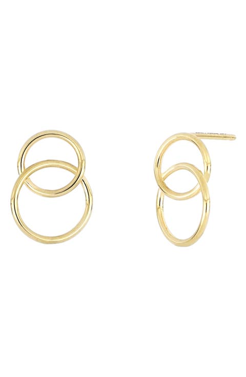 14K Gold Double Hoop Earrings (Nordstrom Exclusive)