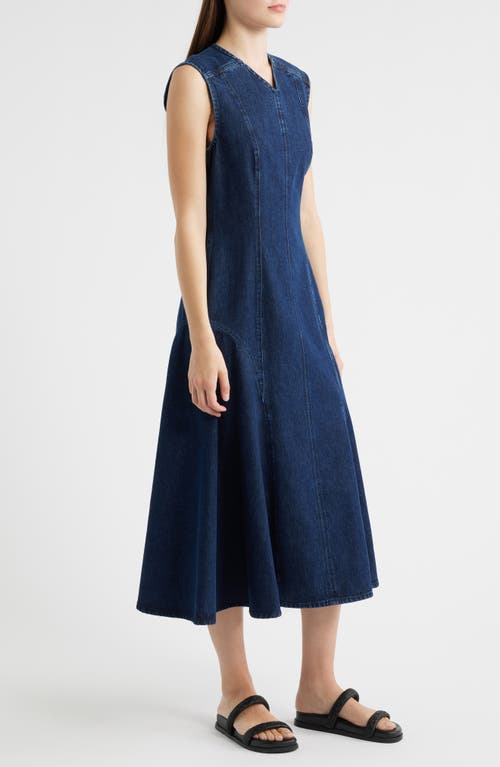 Cos Patchwork Denim Dress In Blue