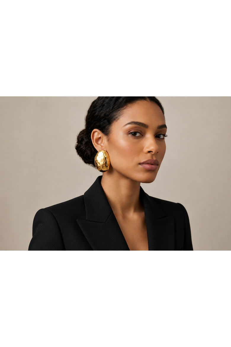 Haisley Dome Oval Earrings, Alternate, color, Silver