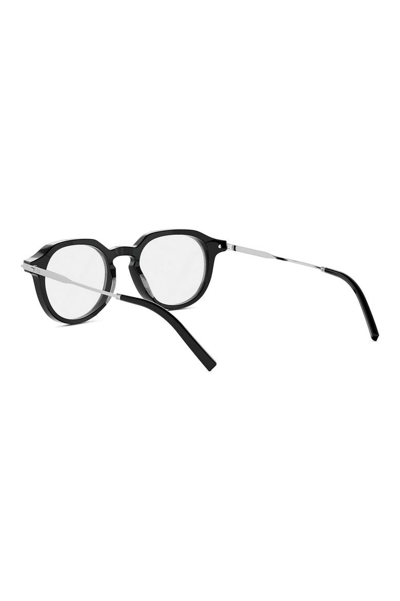 Blacksuit R10I 49mm Small Round Optical Glasses, Alternate, color, SHINY BLACK
