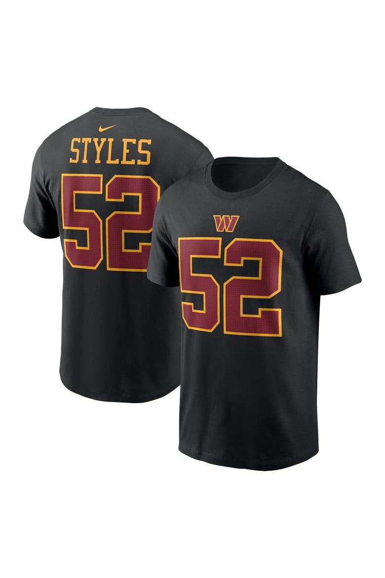 Men's Nike Sonny Styles Black Washington Commanders Name & Number T-Shirt, Main, color, Black