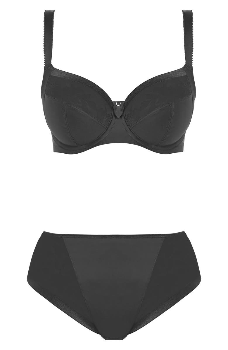 Fantasie Illusion Underwire Side Support Bra, Alternate, color, Black