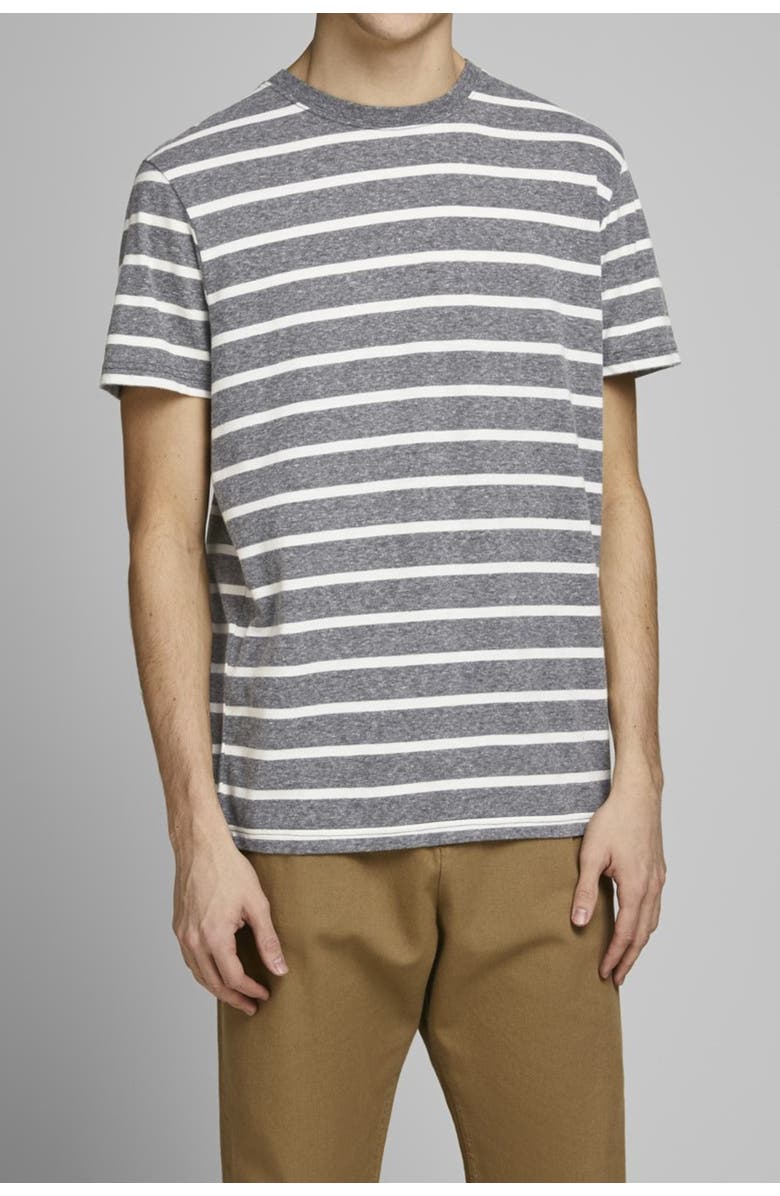 JACK&JONES Striped Crew Neck Organic Cotton T-Shirt, Alternate, color,