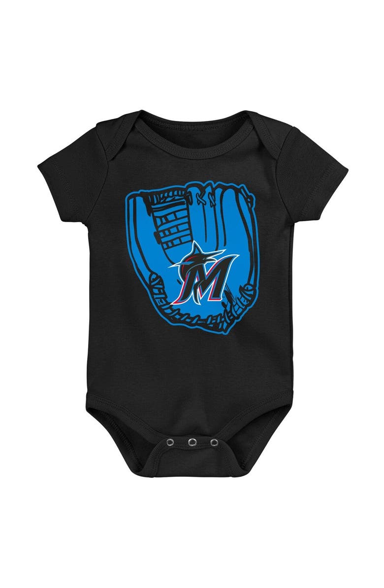 Outerstuff Newborn & Infant Blue/Black/White Miami Marlins Minor League Player Three-Pack Bodysuit Set, Alternate, color, Blue