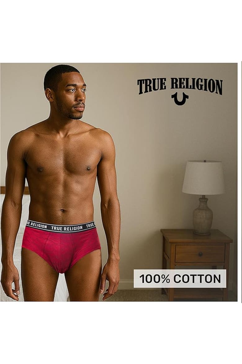 Briefs Soft Cotton Underwear Pack of 5, Alternate, color, Red/Black Grey/Charcoal