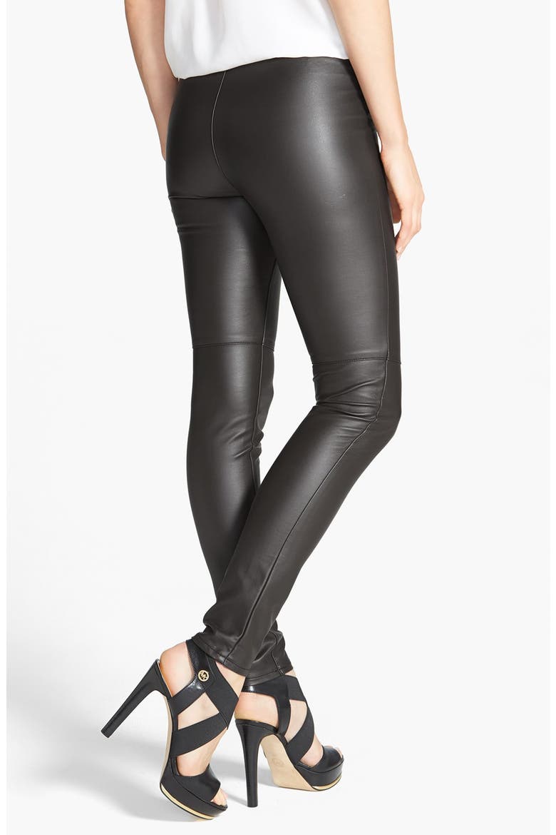 Faux Leather Leggings, Alternate, color, Black