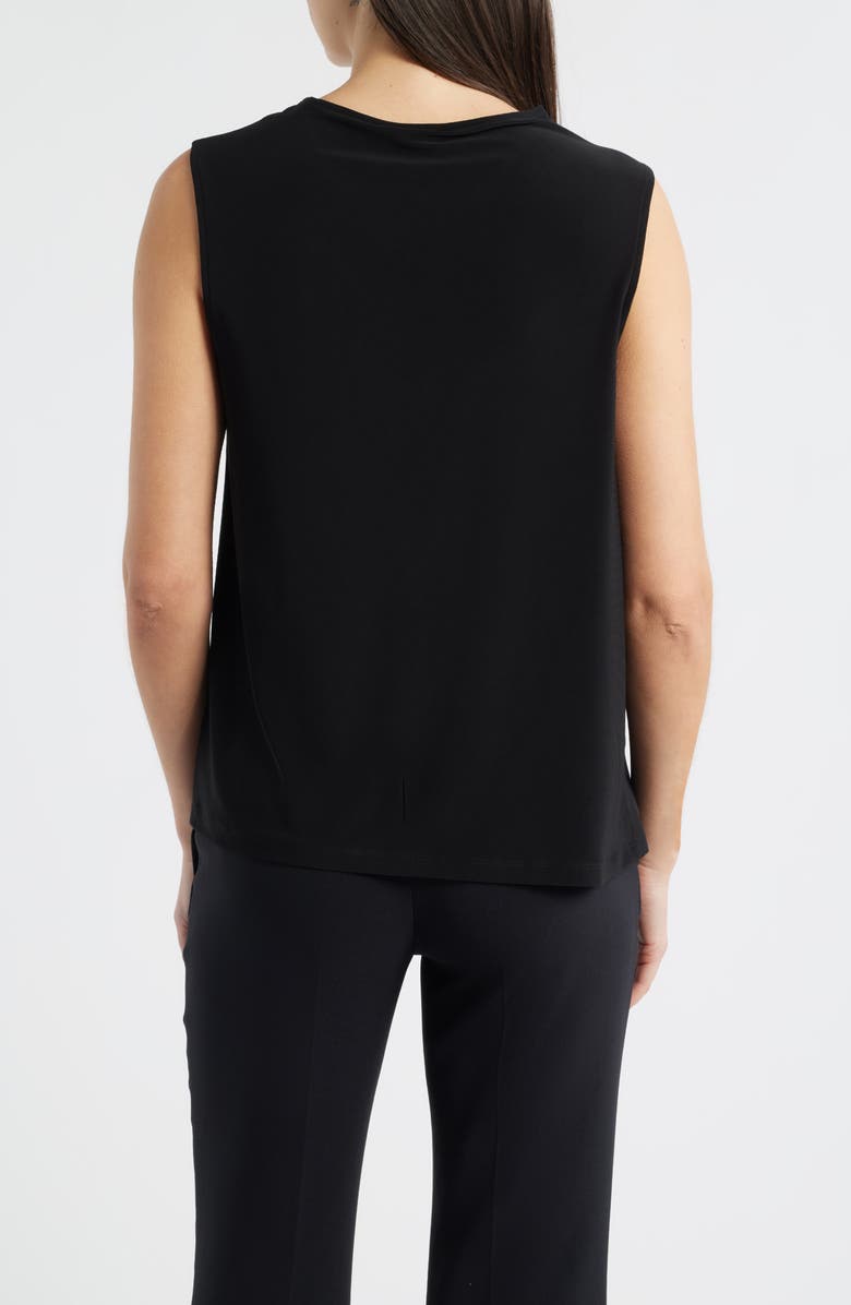 Anne Klein Asymmetric Sleeveless Cowl Neck Top, Alternate, color, Anne Black