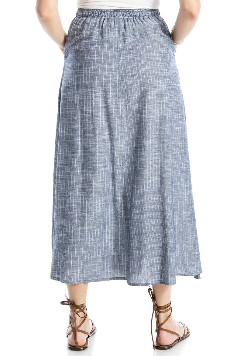 Drawstring Circle Skirt, Alternate, color, NAVY/ WHITE PIN STRIPE