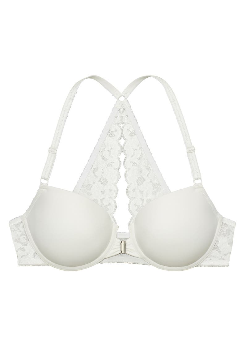 Front Clasp T-Shirt Bra, Alternate, color, Ivory