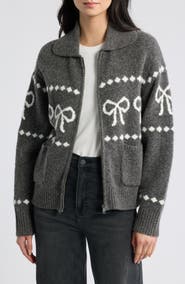 Rails Rhea Bow Zip Cardigan