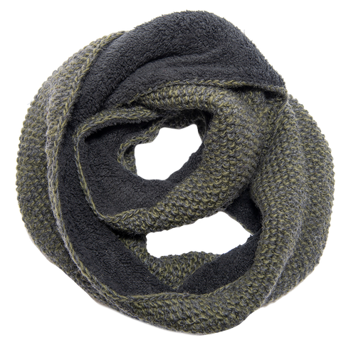 Nirvana Designs Lined Infinity Scarf In Olive