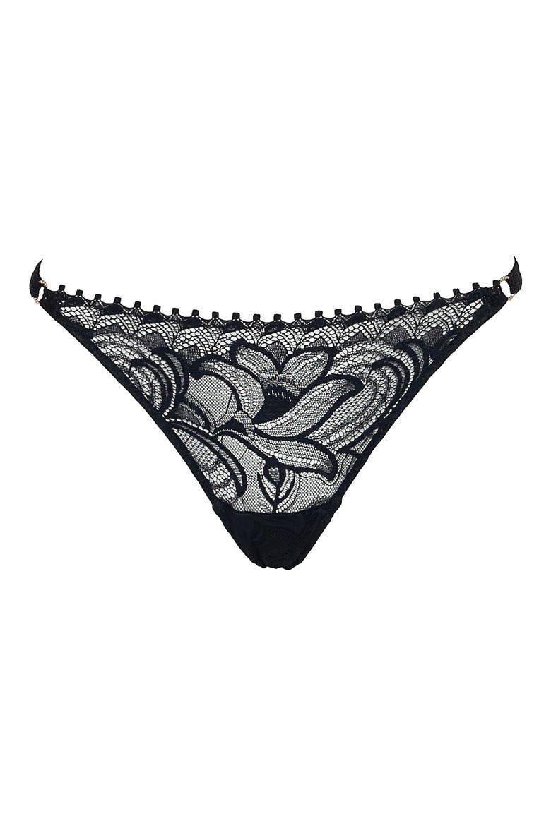 Nuit Folles Lace Bikini Briefs, Alternate, color, BLACK
