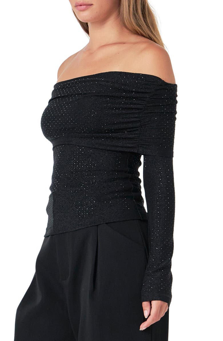 Endless Rose Rhinestone Off the Shoulder Top, Alternate, color,