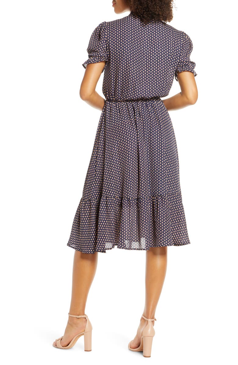 Fraiche by J Puff Sleeve Midi Dress, Alternate, color, 