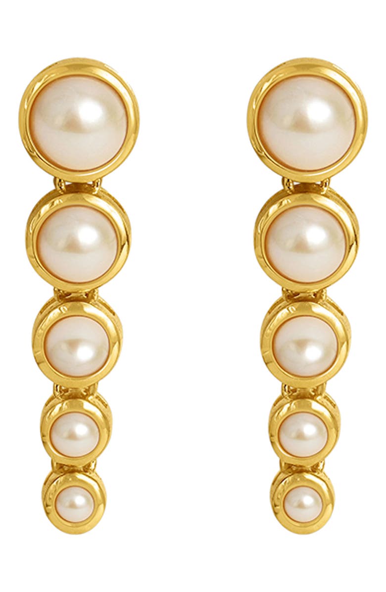 Dean Davidson Signature Cultured Pearl Drop Earrings, Alternate, color, Pearl/ Gold