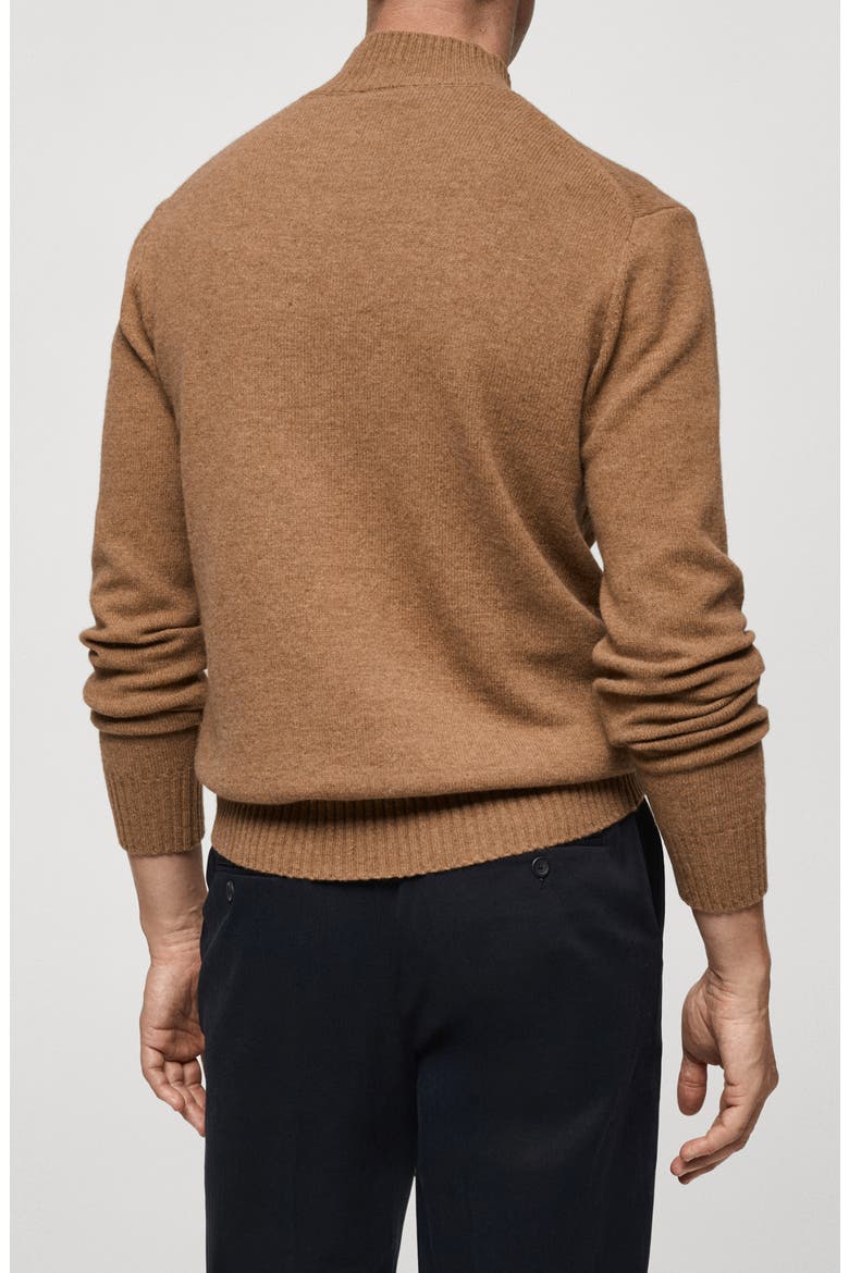 Mock Neck Sweater, Alternate, color, MEDIUM BROWN
