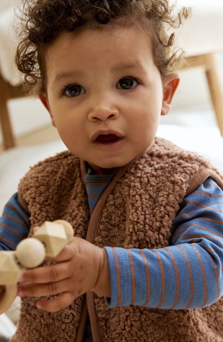 NEXT Long Sleeve T-Shirt, Teddy Vest & Pants Set, Alternate, color, Blue