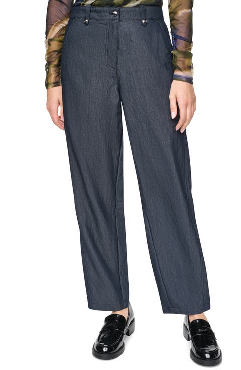 Barrel Leg Sanded Twill Pants