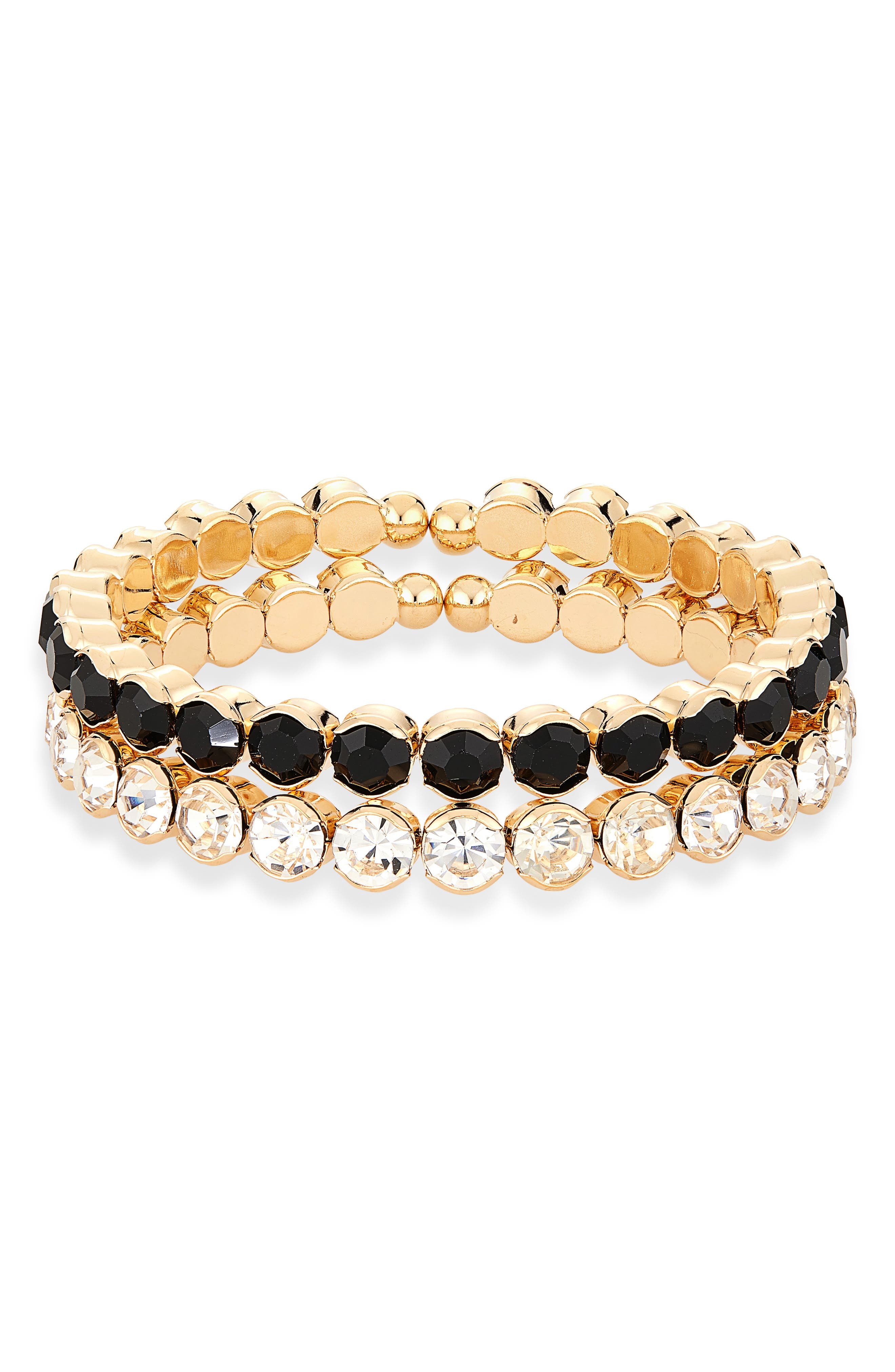 Tasha Set of 2 Crystal Stretch Bracelets