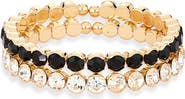 Tasha Set of 2 Crystal Stretch Bracelets