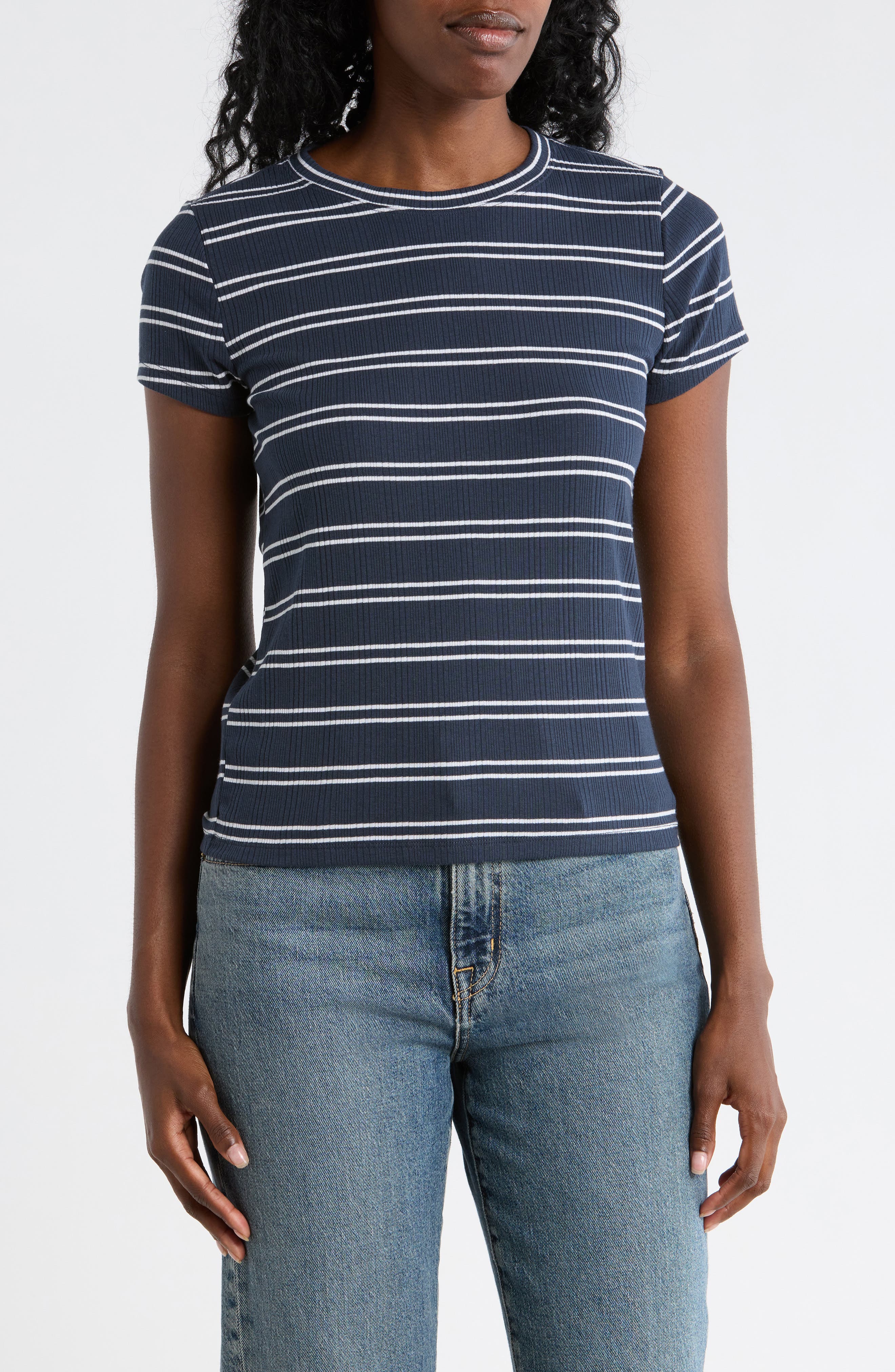 Stripe Rib T-Shirt - image 3