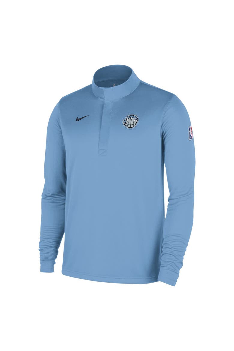 Men's Nike  Light Blue Memphis Grizzlies 2025/26 City Edition Remix Authentic Coaches Dri-FIT Half-Zip Top, Alternate, color, Light Blue