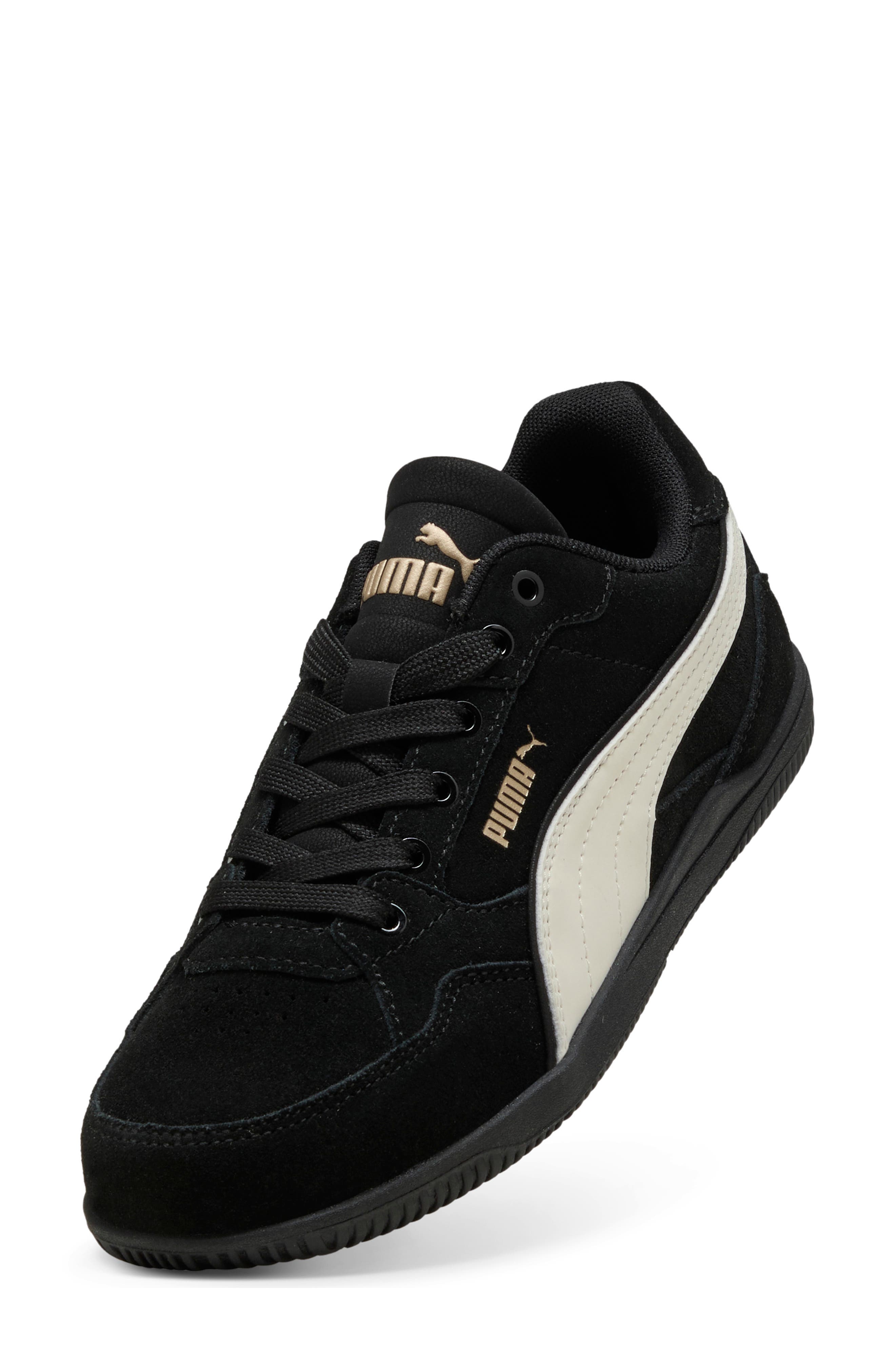 K-Moda Leather Sneaker, Alternate, color, PUMA BLACK/ WARM WHITE/ GOLD