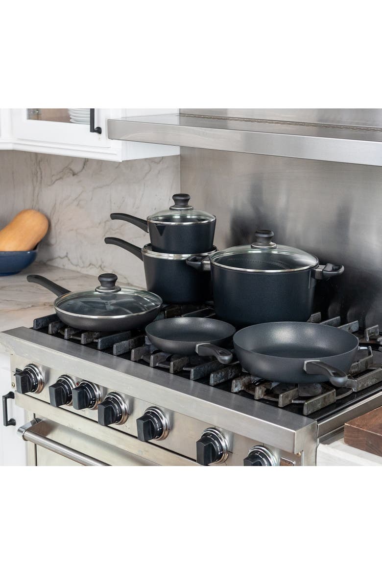 Classic 3 Quart Covered Saucepan, Alternate, color, Black