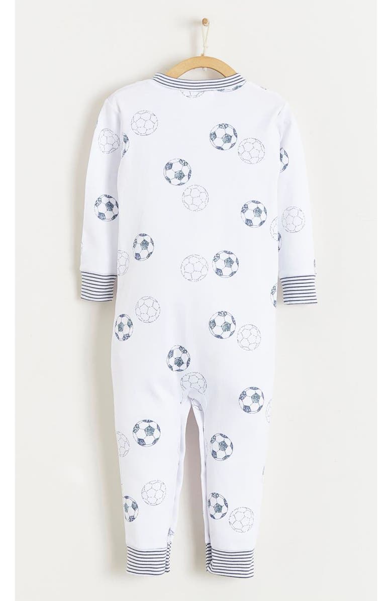 Babycottons Premium Peruvian Pima Cotton Soccer One-Piece Snug Pajamas For Infant, Alternate, color, Multicolor