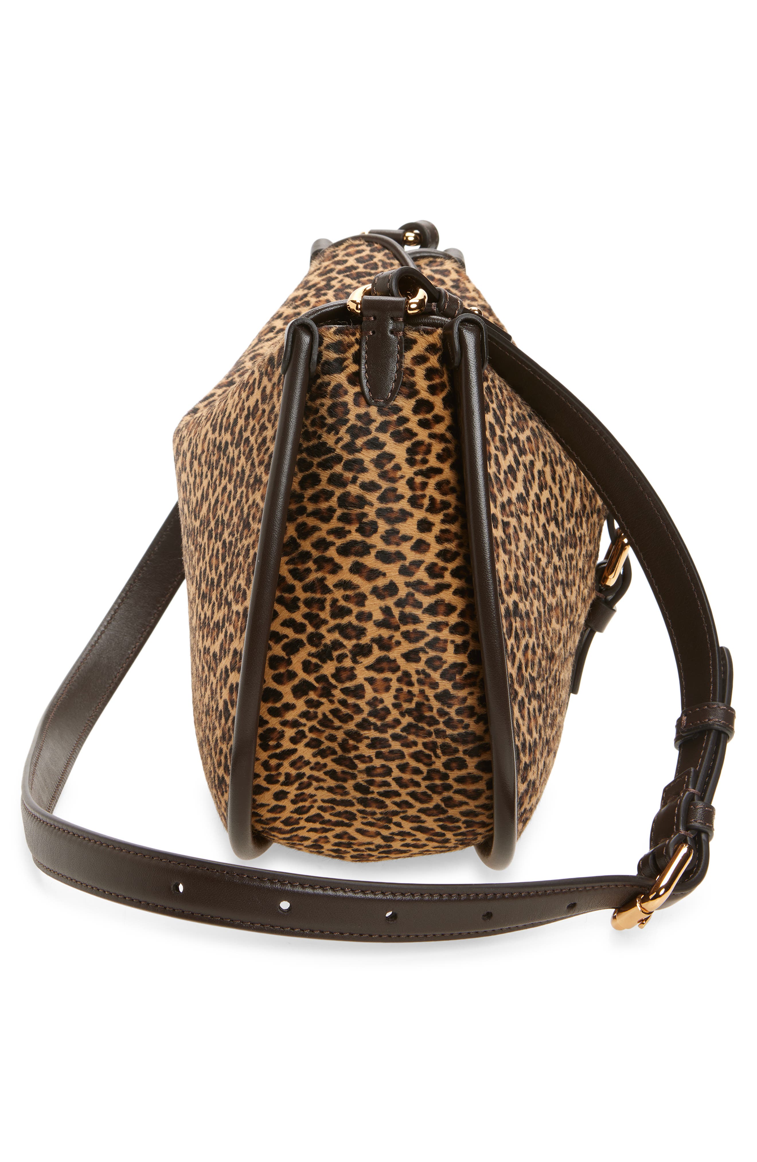 Etro Medium Pony Leopard Print Genuine Calf Hair Shoulder Bag, Alternate, color, Beige M0121