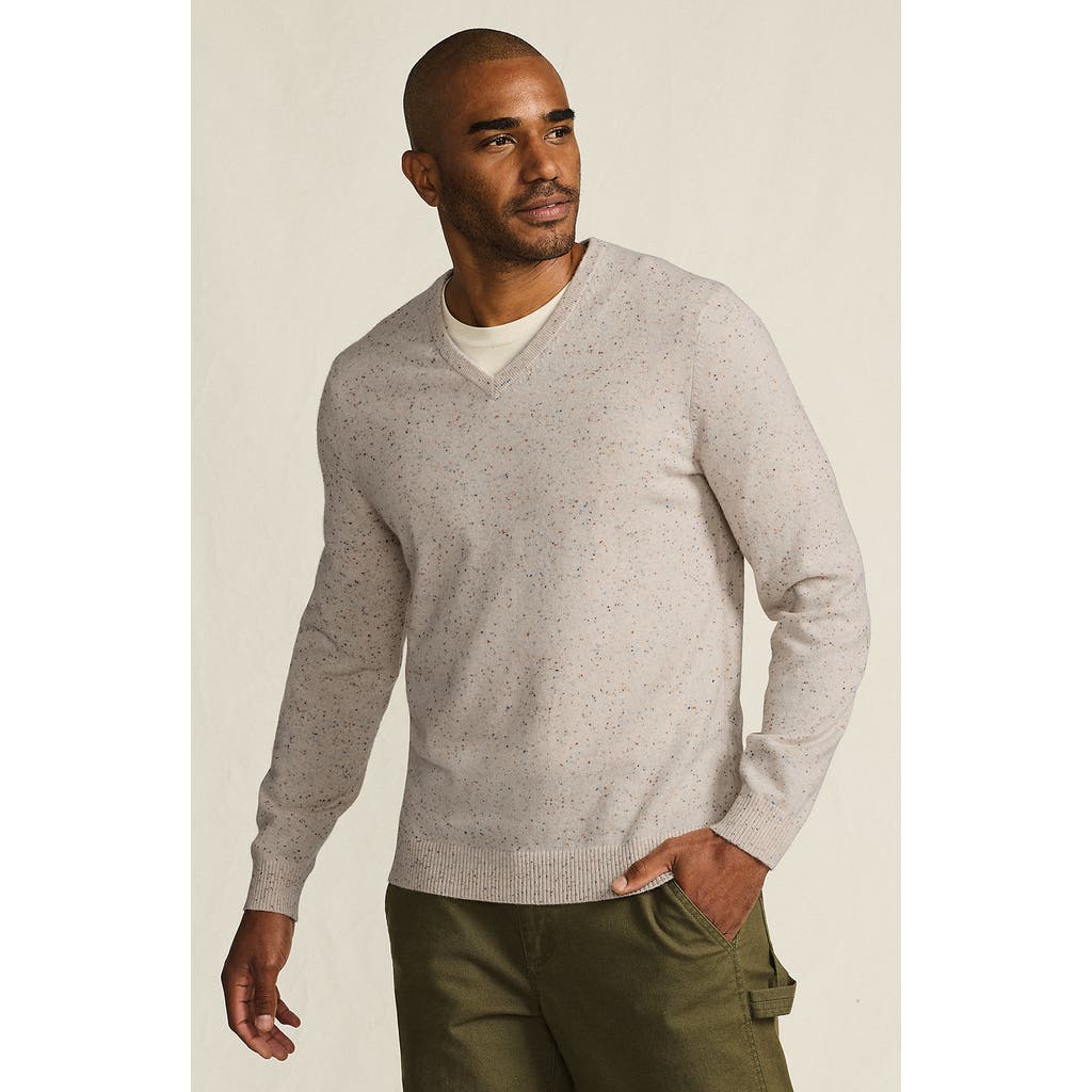 Lands' End Fine Gauge Cashmere V-neck Sweater In Gray
