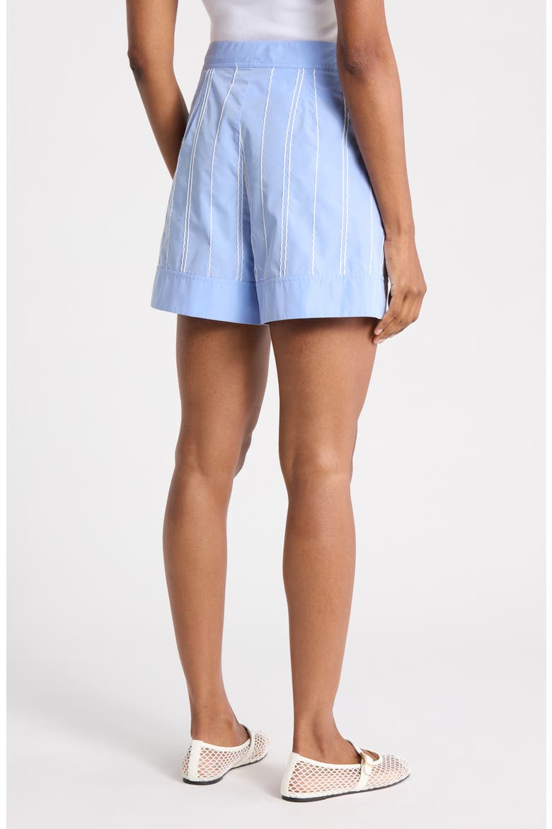 Wave Embroidered Poplin Shorts, Alternate, color, OXFORD BLUE