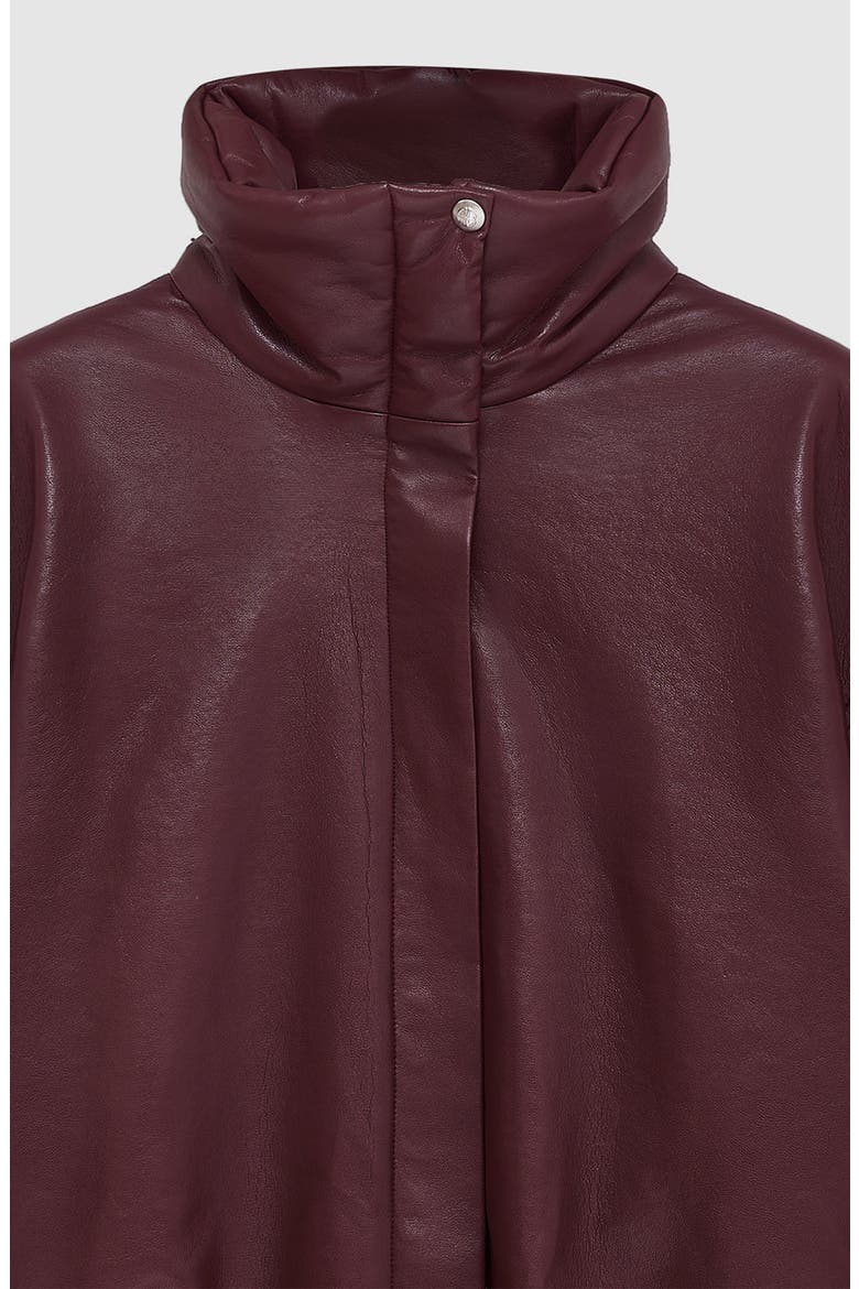 Cyrus Recycled Leather Jacket, Alternate, color, Burgundy
