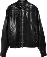 Versace Python Embossed Leather Jacket