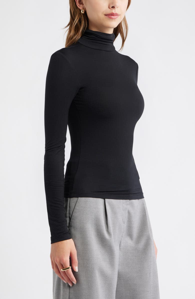 Open Edit Knit Turtleneck, Alternate, color, Black