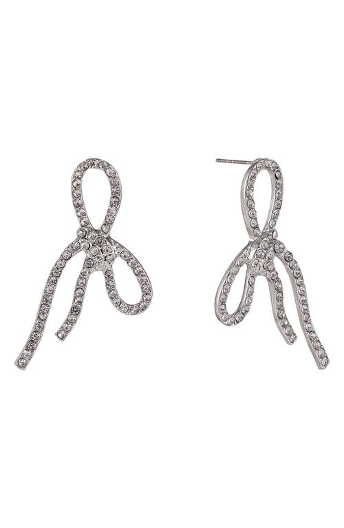 Laundry By Shelli Segal Pavé Bow Stud Earrings In Metallic