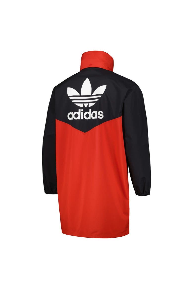 Men's adidas Originals Red/Black Manchester United Hoodie Full-Zip Bench Jacket, Alternate, color, Red