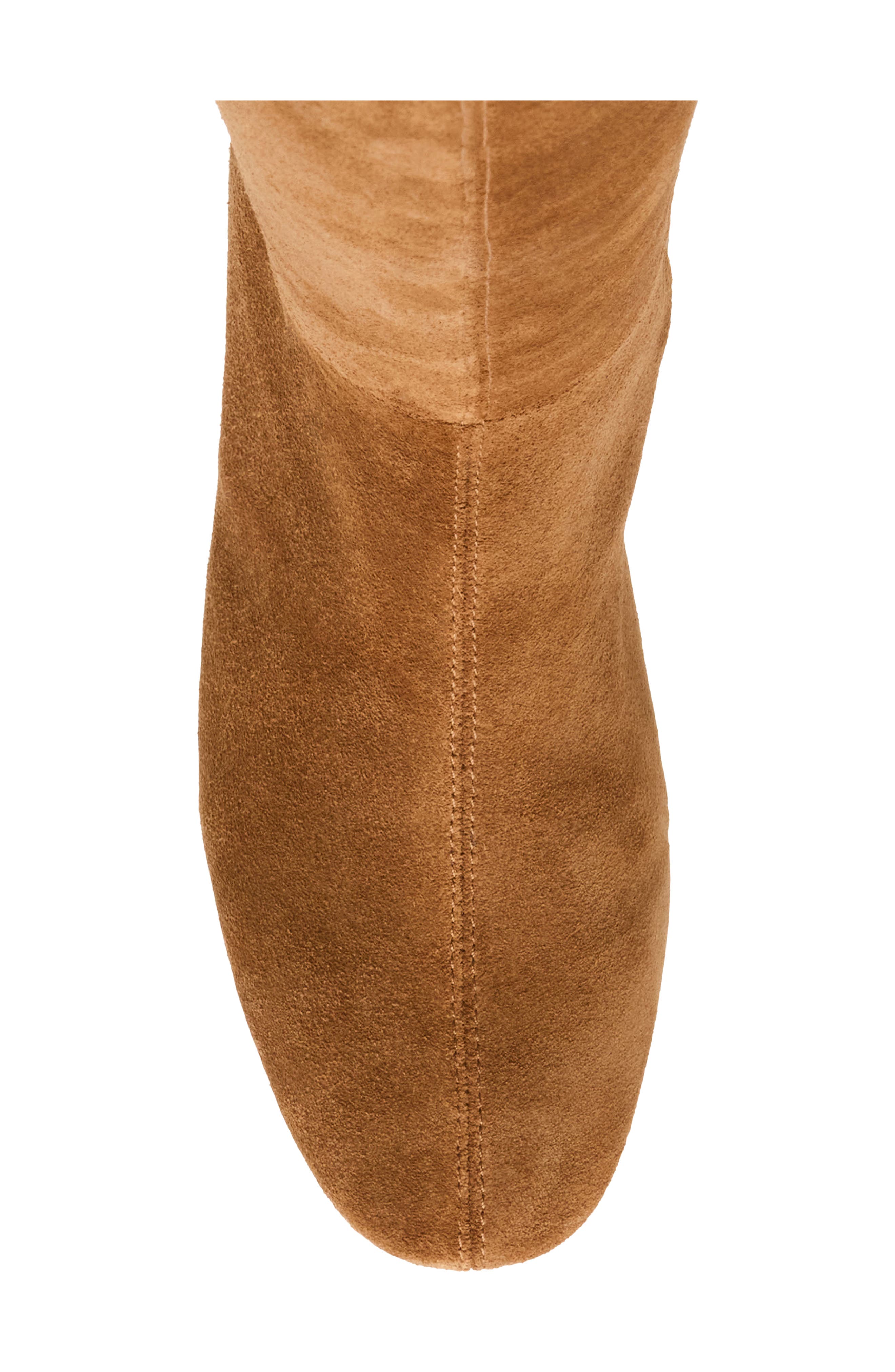 Breena Waterproof Wedge Leather Boot, Alternate, color, CAMEL SUEDE