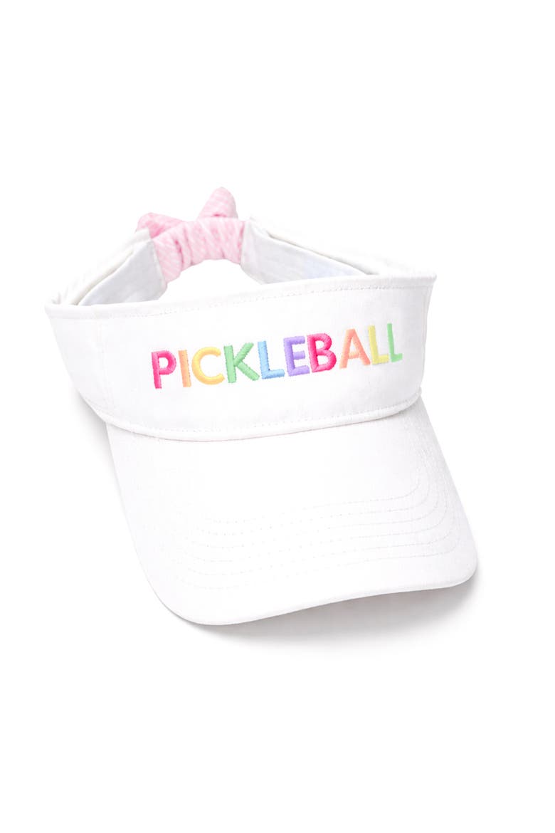 Pickleball Bow Visor, Main, color, White