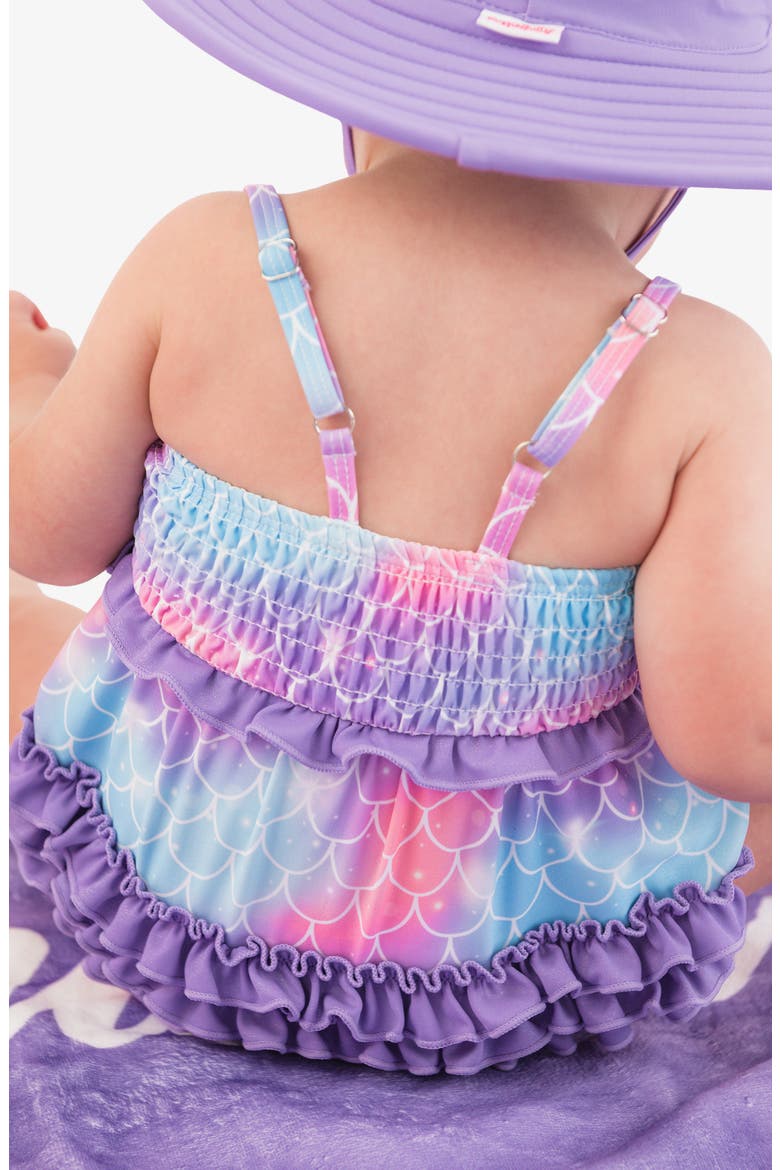 Kids' Mermaid One-Piece Swimsuit, Alternate, color, PURPLE MULTI