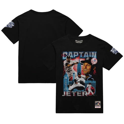 Mitchell & Ness Derek Jeter Black New York Yankees 2000 World Series Mvp Collage T-shirt
