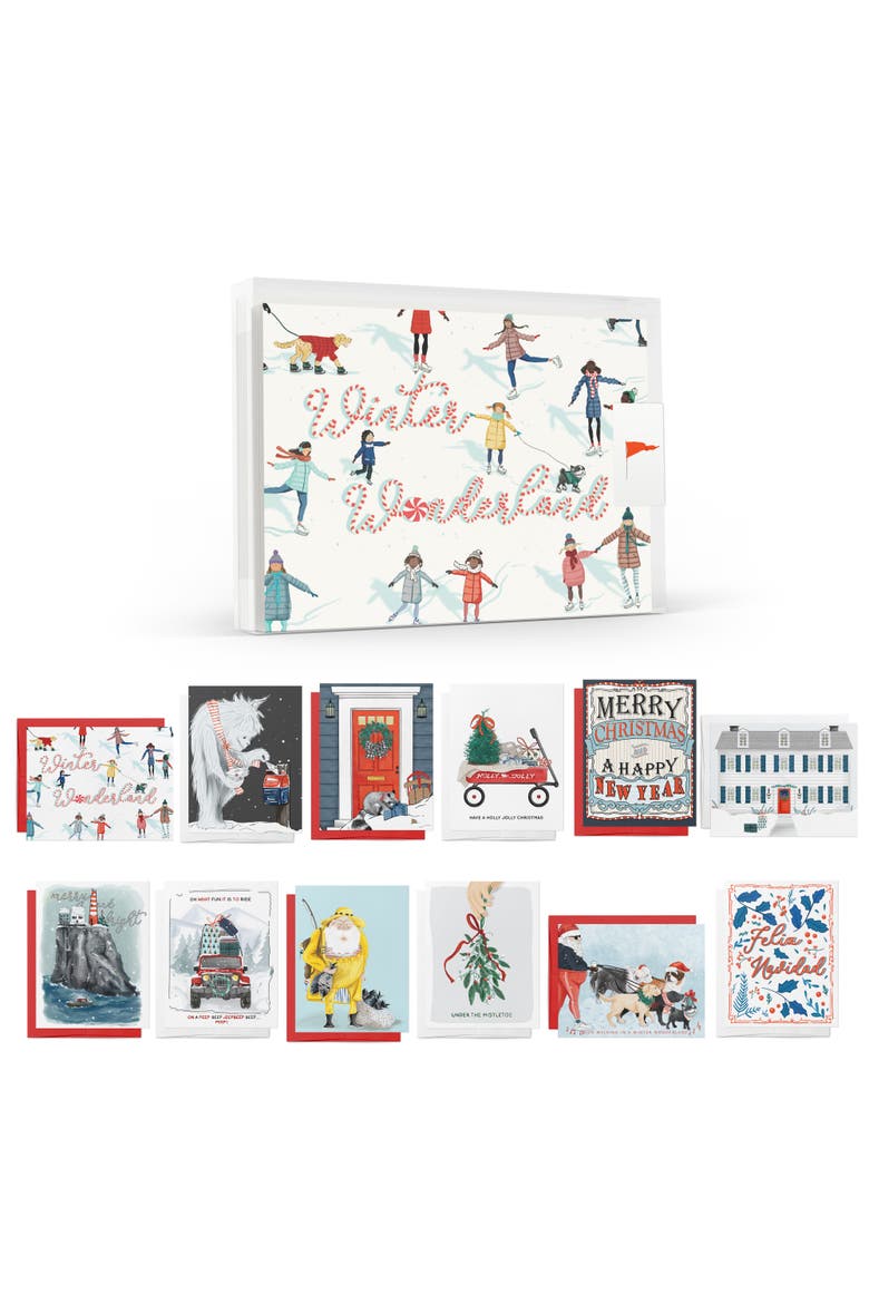 Holiday/Christmas Winter Wonderland Card Pack - 12ct, Assorted, Main, color, Multi-Pack