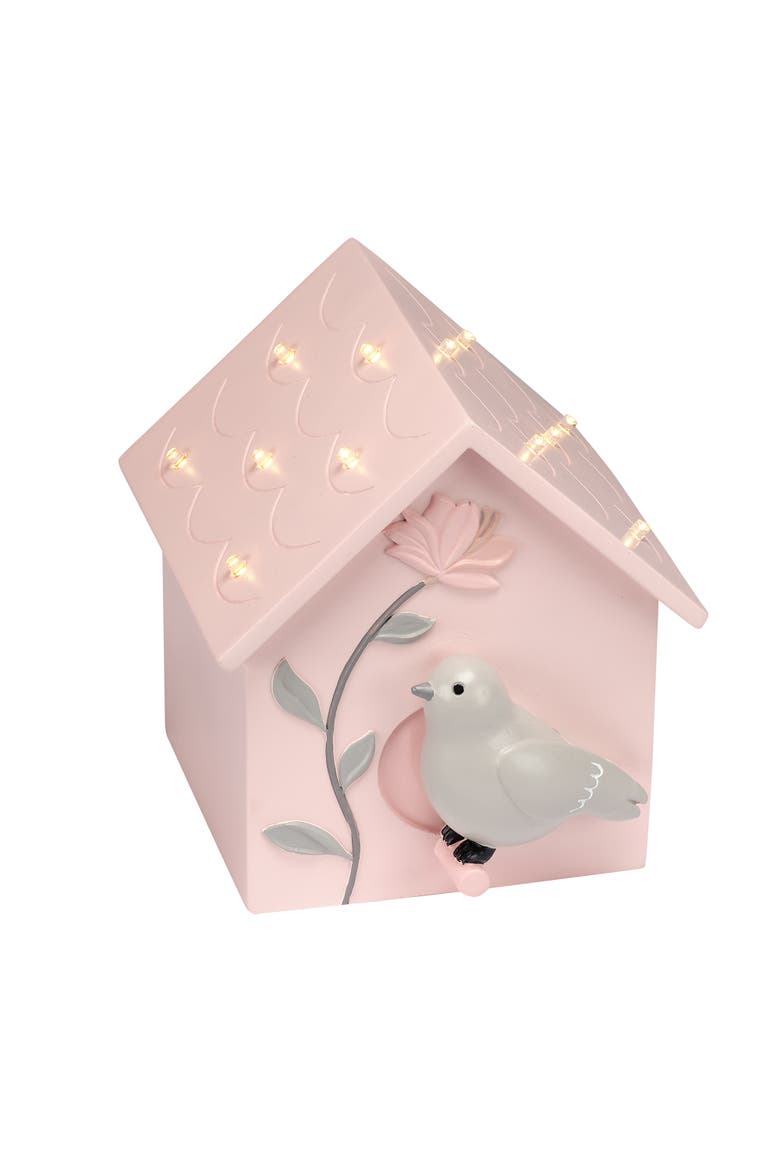 Petals Birdhouse Table Top Night Light LED Lamp, Alternate, color, Pink