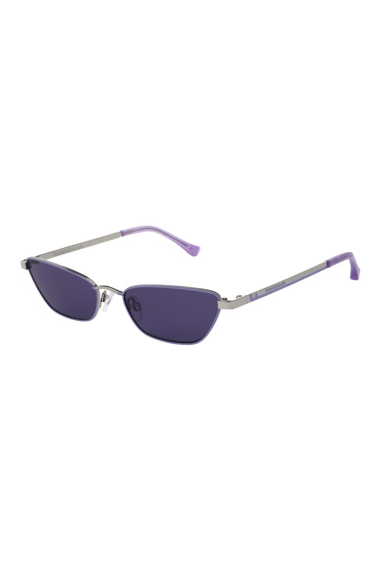 56mm Cat Eye Sunglasses, Alternate, color, SILVER PURPLE