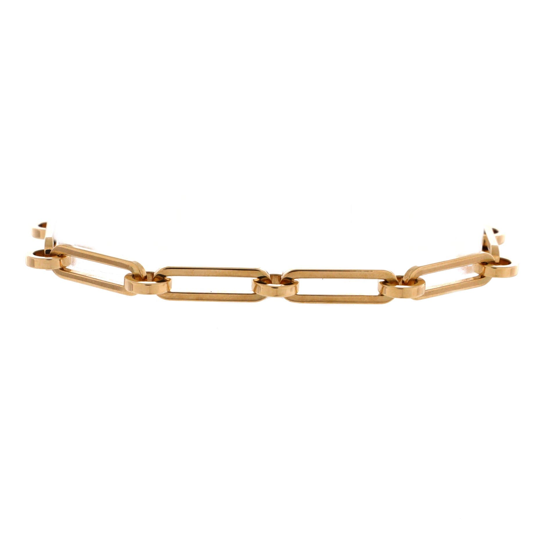 Kelly Chaine Bracelet 18K Yellow Gold and Pave Diamonds Small, Alternate, color, Metallic Gold