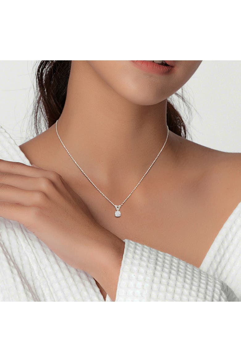 3/4 CTW Lab-Grown Diamond Solitaire Necklace Platinum, Alternate, color, White Gold