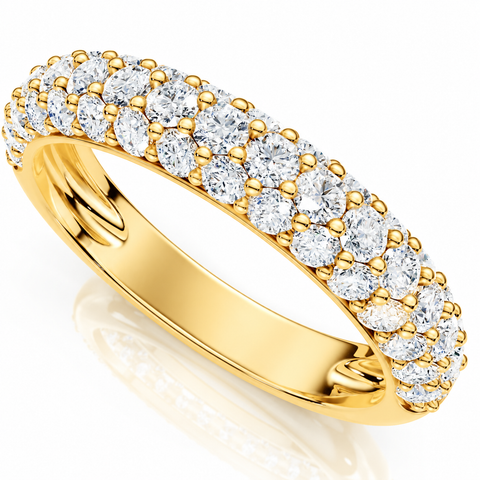 1ct Pave Natural Diamond Wedding Ring 14k Gold