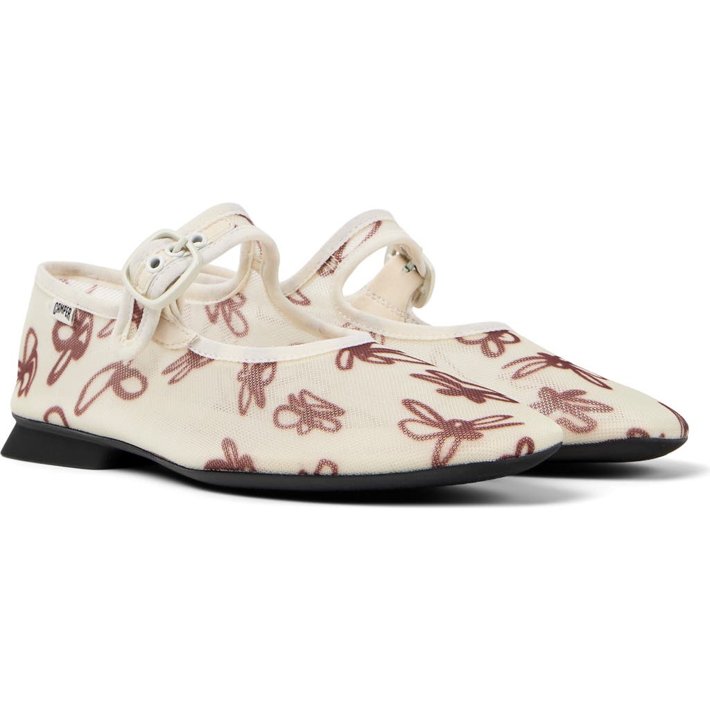 Camper Casi Myra Ballerina Shoes In White Natural