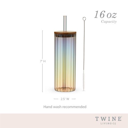 Twine Rainbow Luster Tumblers Set Of 2 In Clear