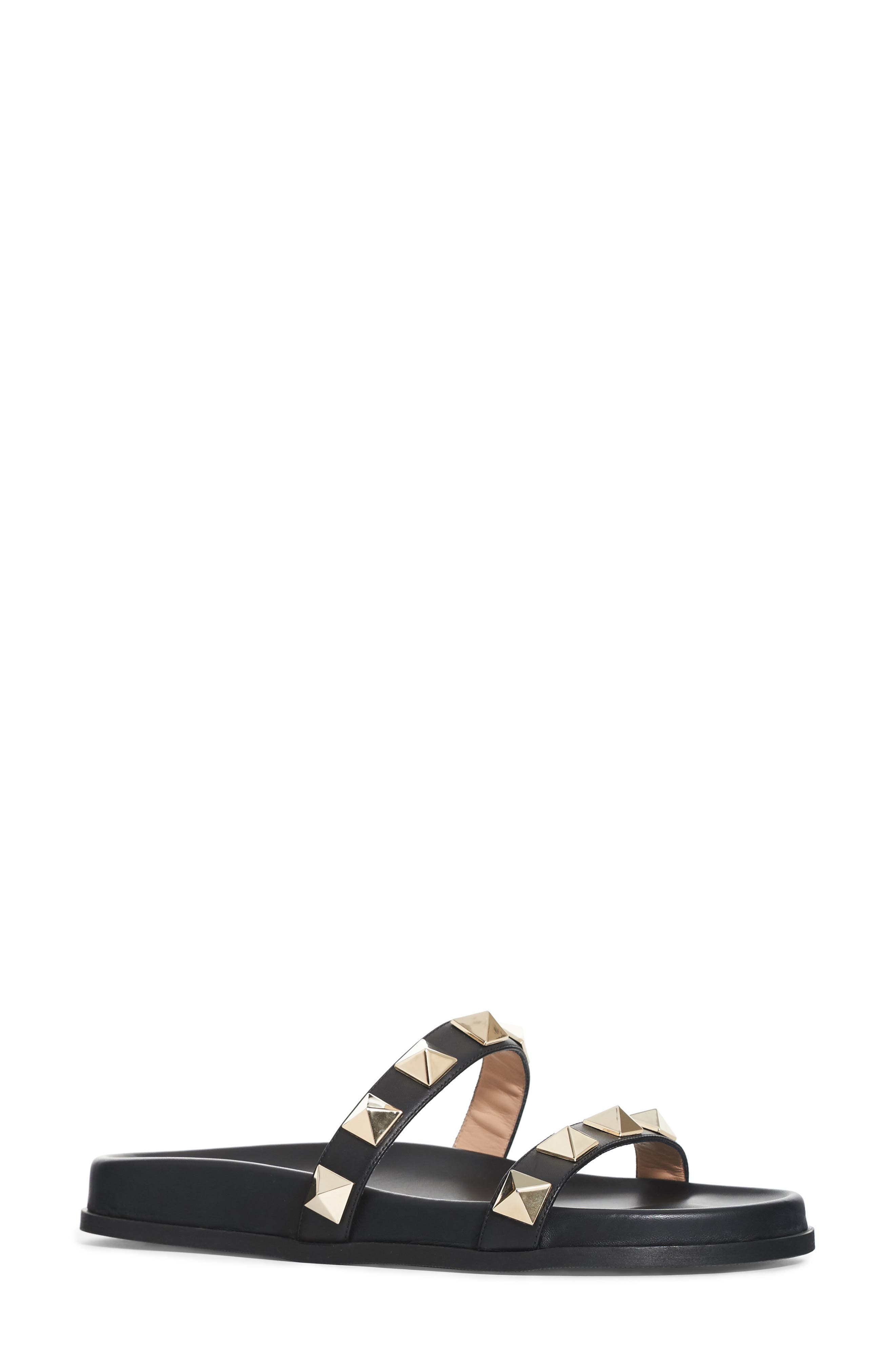 Valentino Garavani Rockstud Lock Slide Sandal, Main, color, 